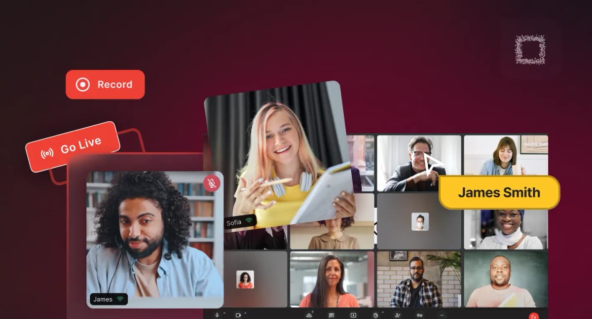 Live broadcast and webinar features