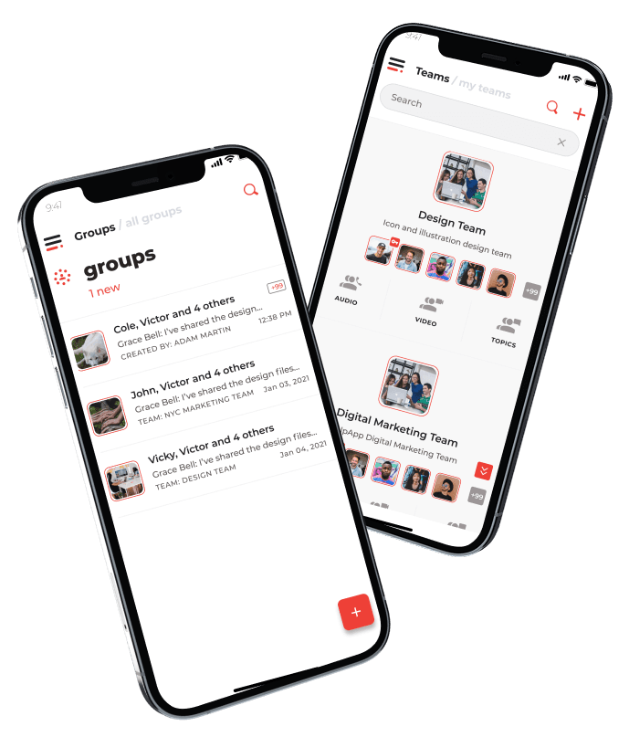 Melp App organized team workspaces
