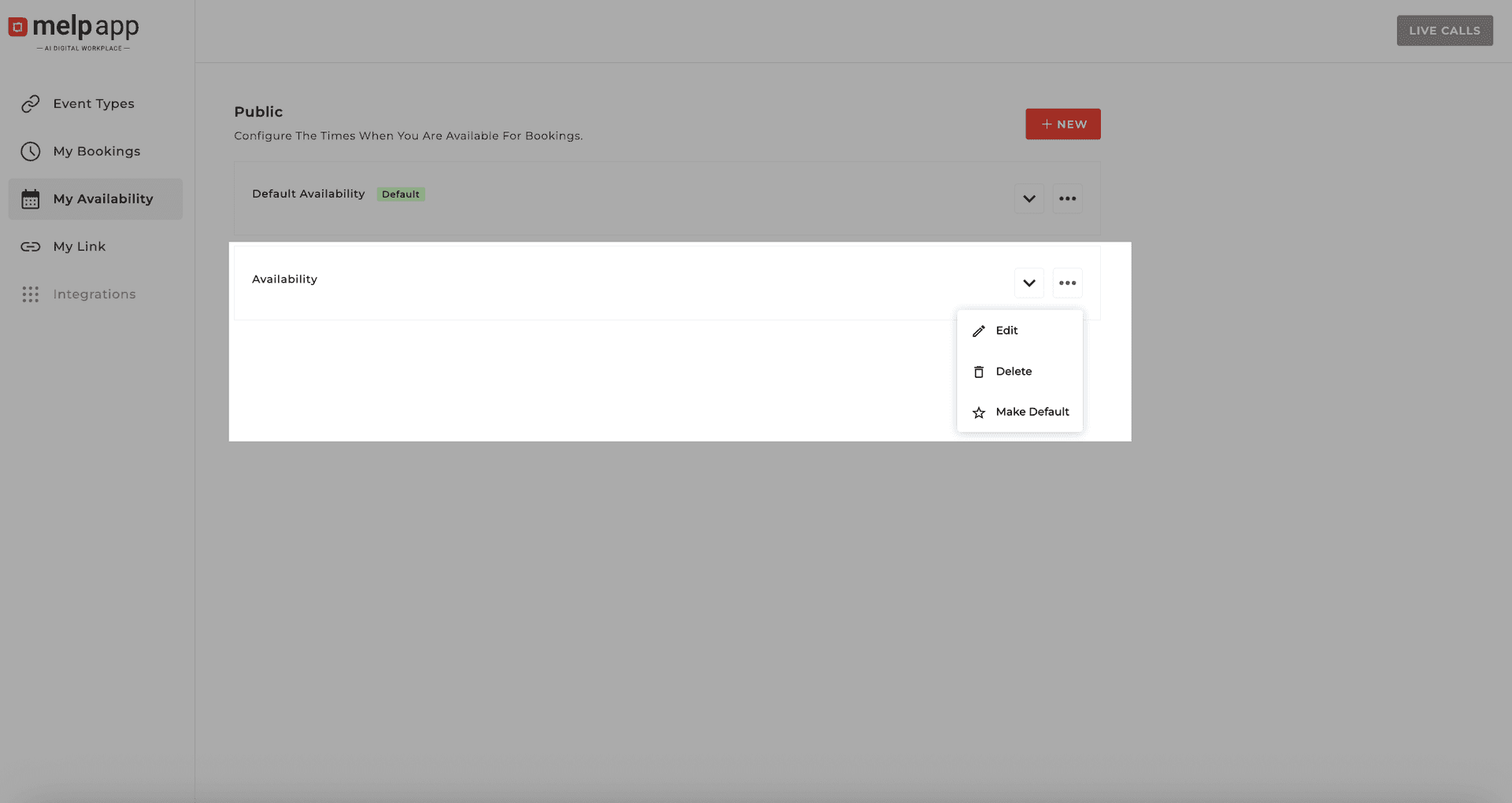 More options for availability
