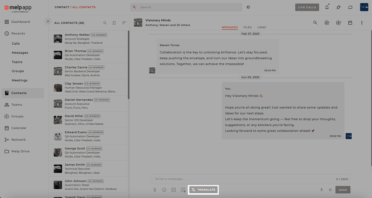 Translate button