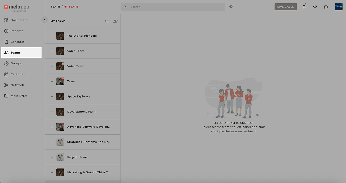 Team module sidebar