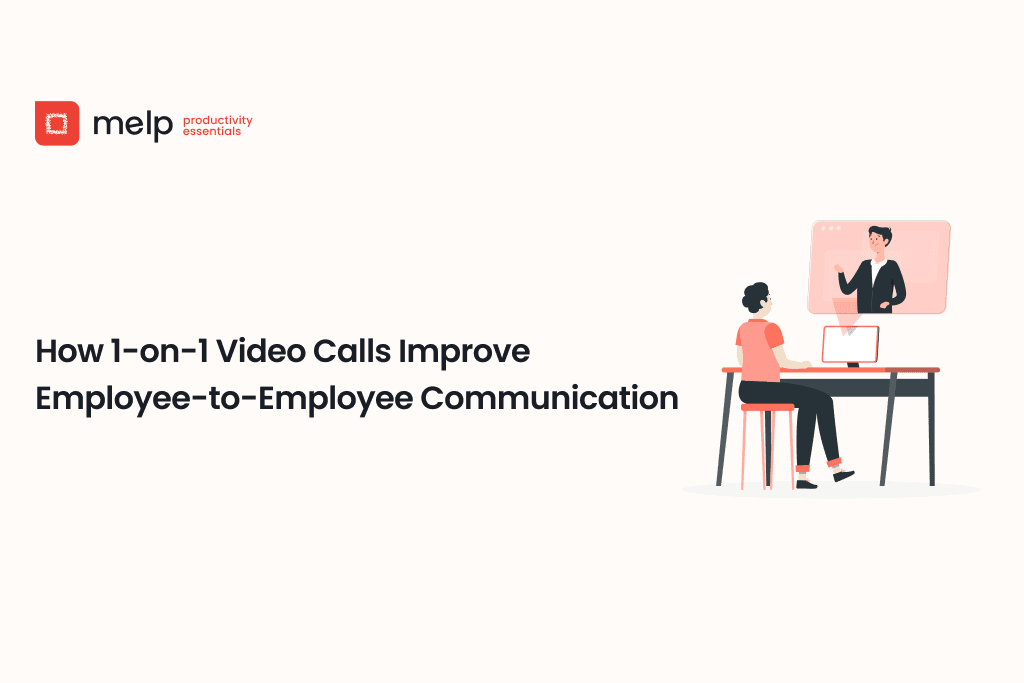 Illustration of one-on-one video calls improving communication between employees