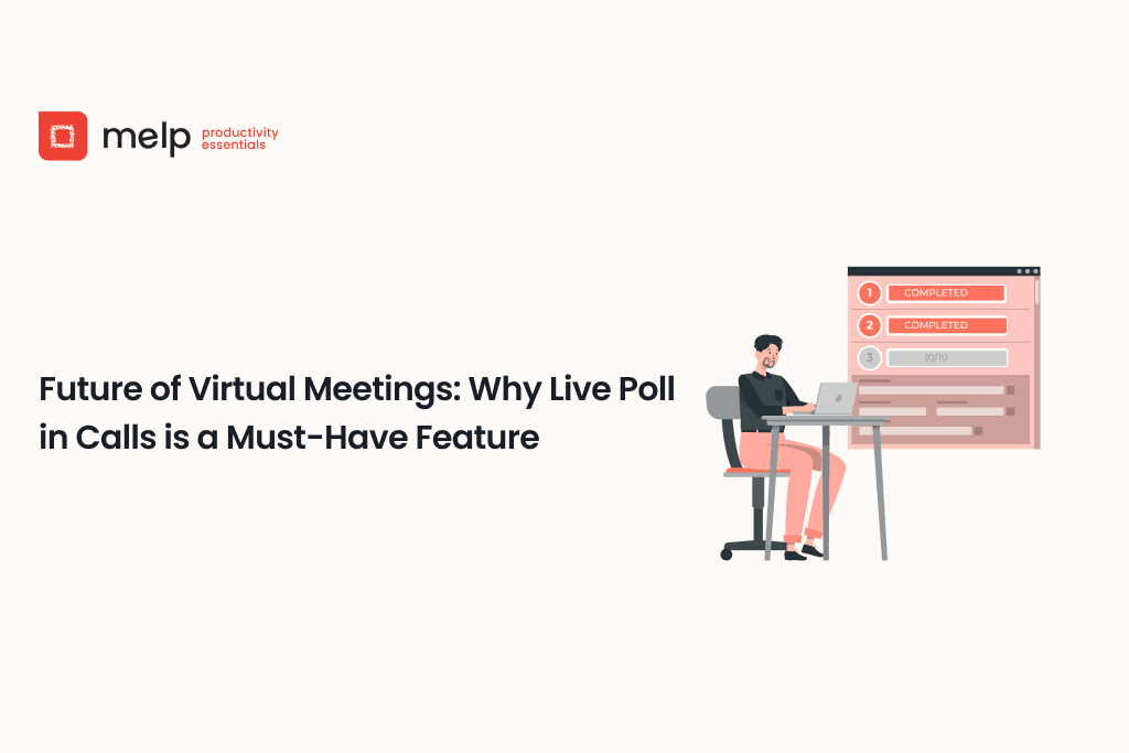 Illustration of virtual meetings using live polls to increase participation and feedback