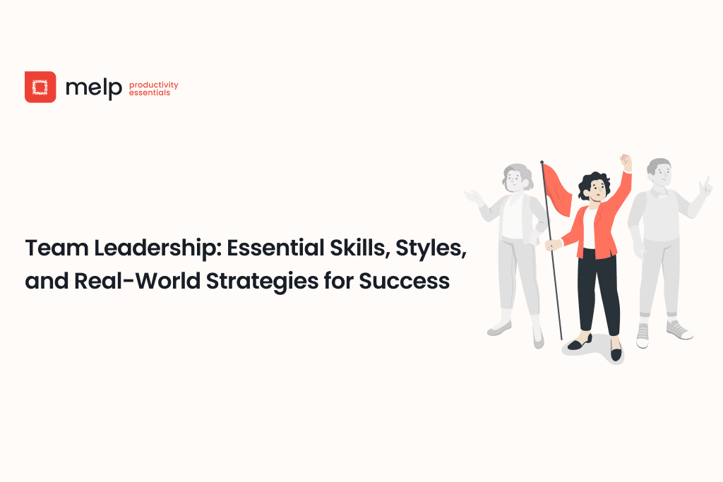 Team leader holding a flag, guiding colleagues with leadership strategies.