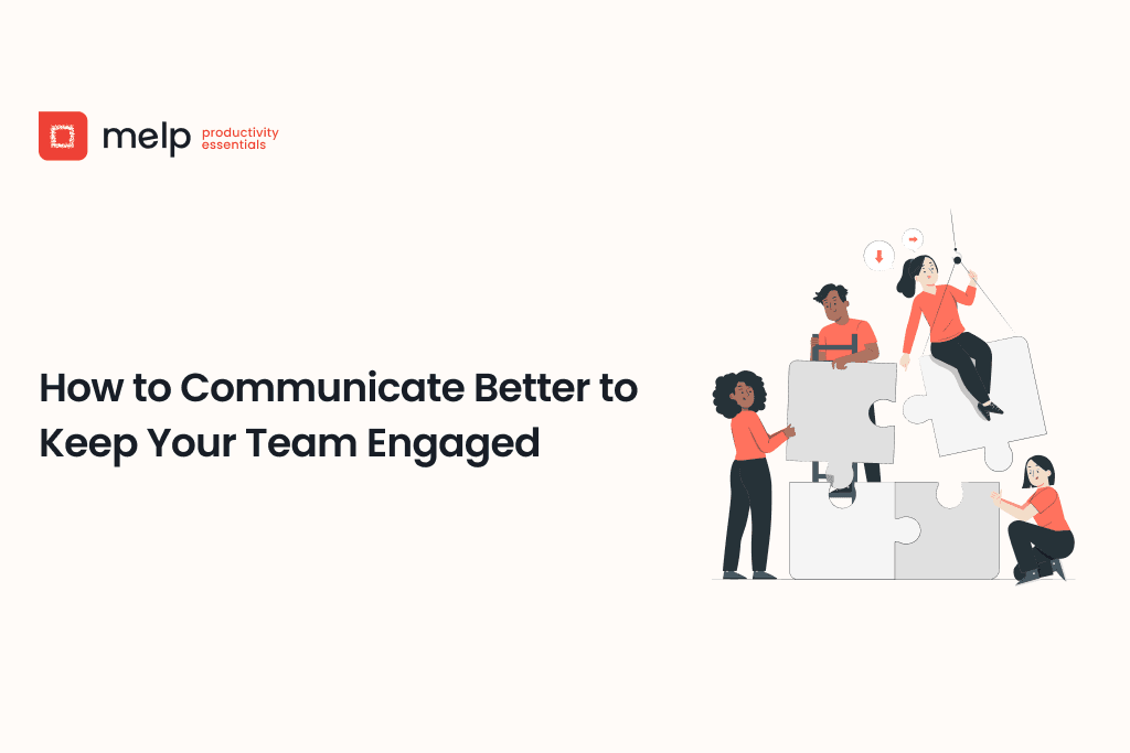 Team solving a puzzle together, communicating to keep employees engaged at work