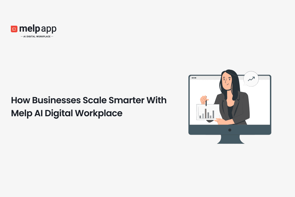 Business team scaling operations with Melp AI digital workplace and automation features