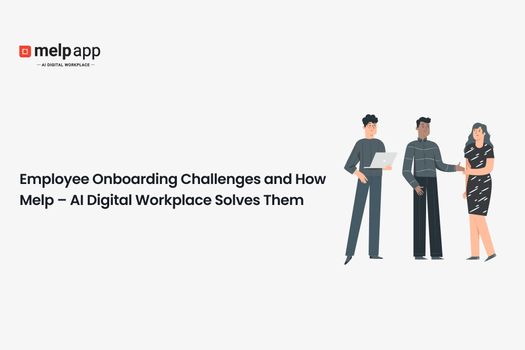 HR team improving employee onboarding with Melp AI digital workplace solutions