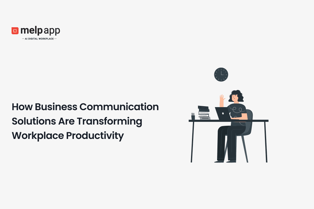 Illustration of business communication solutions improving workplace productivity and team focus