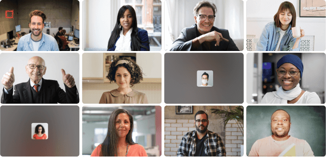 Video meeting gallery view