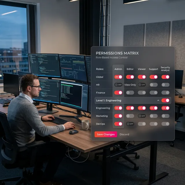 Melp administration view showing scoped external access per workspace